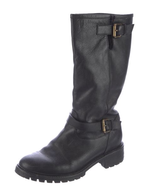 Fendi Leather Moto Boots 